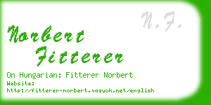 norbert fitterer business card